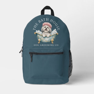Lhasa Apso Dog Grooming Kit Backpack Teal