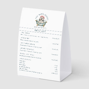 Lhasa Apso Dog Grooming Tent Card Price List
