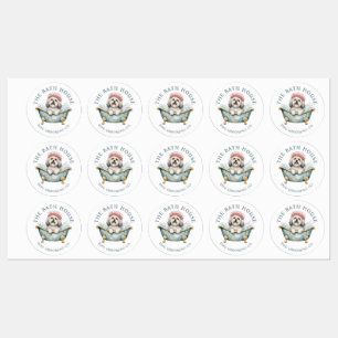 Lhasa Apso Dog Grooming Waterproof Sticker Sheets