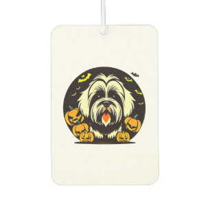 Lhasa Apso dog halloween Car Air Freshener