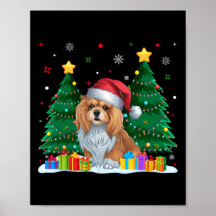 Lhasa Apso Dog Lovers Santa Hat Ugly Christmas Swe Poster