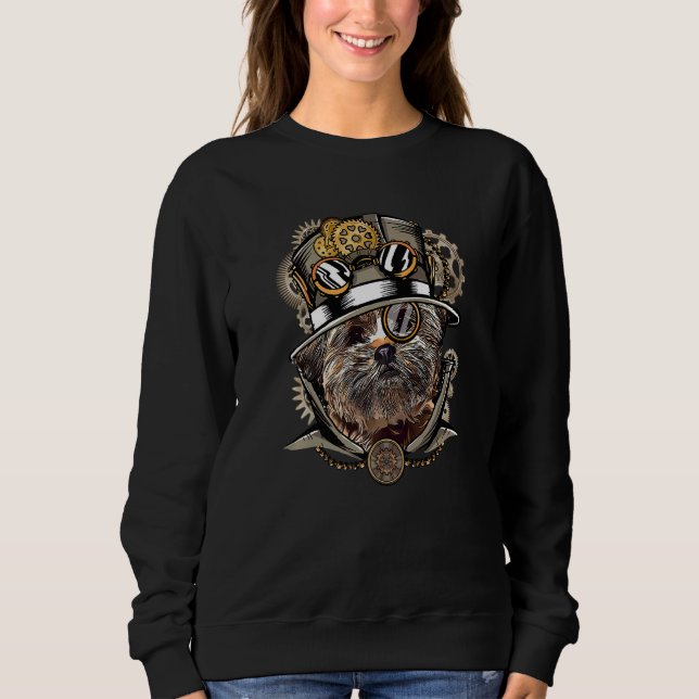 Lhasa Apso Dog Medieval Victorian Gothic Steampunk Sweatshirt (Front)