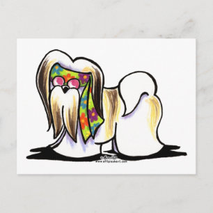Lhasa Apso Hippie Postcard