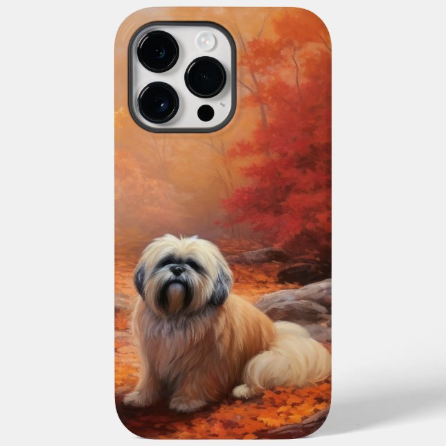 Lhasa Apso in Autumn Leaves Fall Inspire Case-Mate iPhone Case (Back)