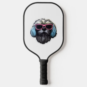 Lhasa Apso in Cool Sunglasses Classic T-Shirt Pickleball Paddle