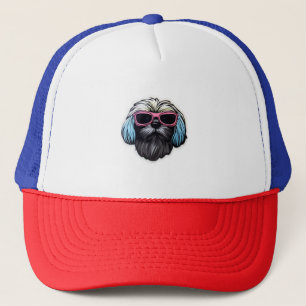 Lhasa Apso in Cool Sunglasses Classic T-Shirt Trucker Hat