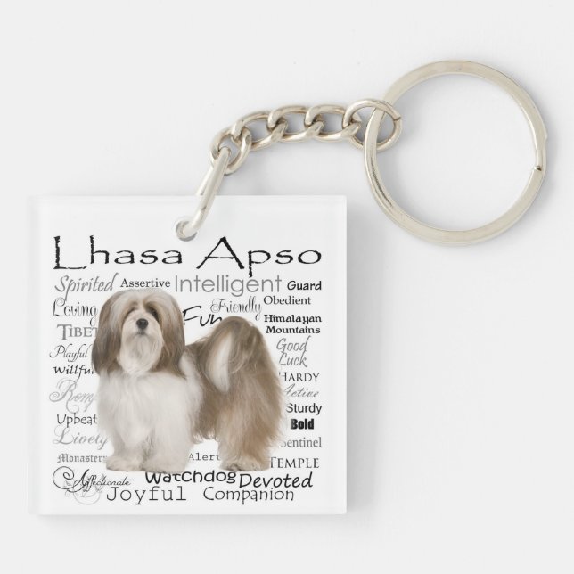 Lhasa Apso Keychain (Back)