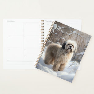 Lhasa Apso Let It Snow Christmas  Planner