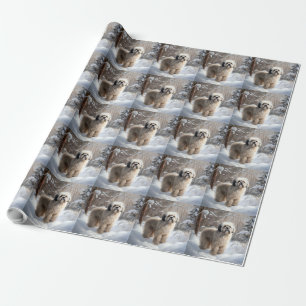 Lhasa Apso Let It Snow Christmas Wrapping Paper