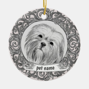 Lhasa Apso Loving Memory ornament