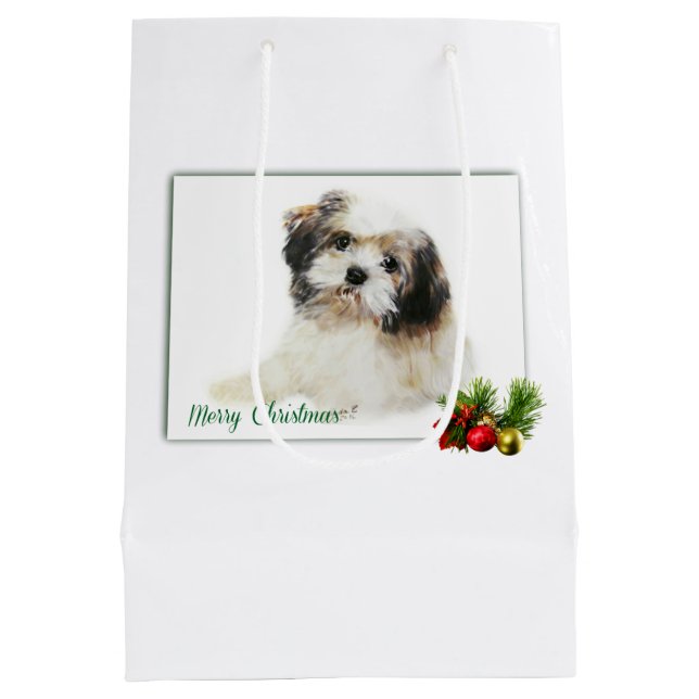 Lhasa Apso Medium Gift Bag (Back)