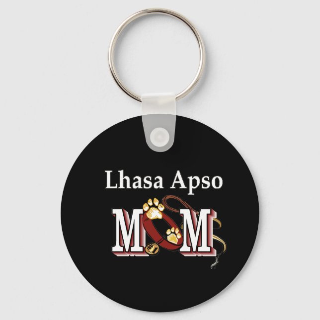Lhasa Apso Mom Gifts Key Ring (Front)