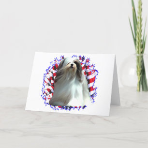 Lhasa Apso Patriot Card