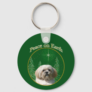 Lhasa Apso Peace Key Ring