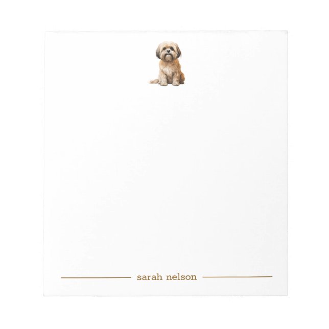 Lhasa Apso Personalised Notepad (Front)
