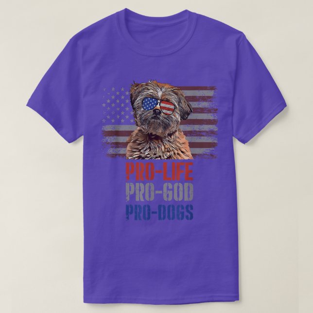 Lhasa Apso Pro Life Pro God Pro Dogs  T-Shirt (Design Front)