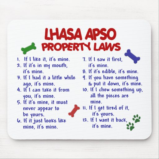 Image of LHASA APSO Property Laws 2 Mouse Mat