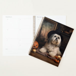 Lhasa Apso Pumpkins Halloween Scary Planner