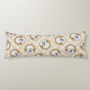 Lhasa Apso Puppy Painting Cute Original Dog Art Body Cushion