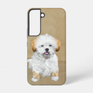 Lhasa Apso Puppy Painting - Cute Original Dog Art Samsung Galaxy Case