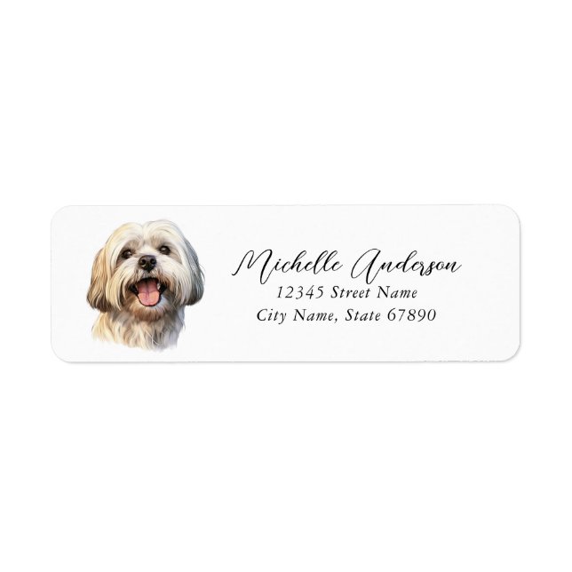Lhasa Apso Return Address Labels (Front)