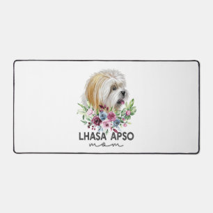 Lhasa Apso Shirt Gifts Dog Mum Desk Mat