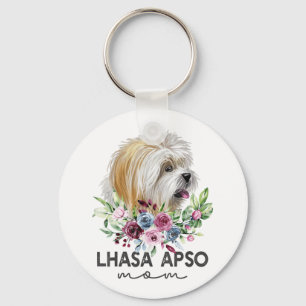 Lhasa Apso Shirt Gifts Dog Mum Key Ring