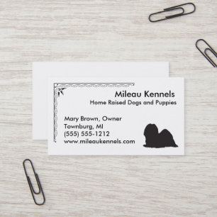 Lhasa Apso Silhouette Business Card