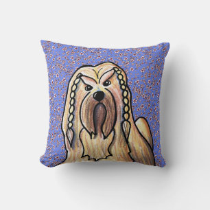 Lhasa Apso Spring Garden Flag Cushion