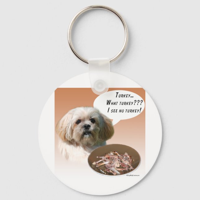 Lhasa Apso Turkey Key Ring (Front)