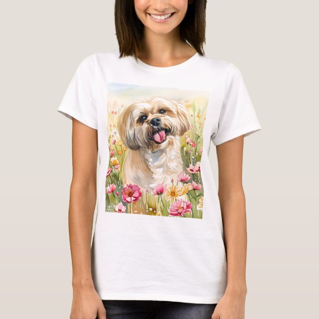 Lhasa Apso Watercolor Women's T-Shirt (Front)