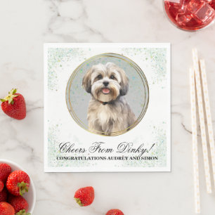 Lhasa Apso Wedding Napkins With Dogs Photo
