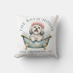 Lhasa Apso White Dog Grooming Cushion