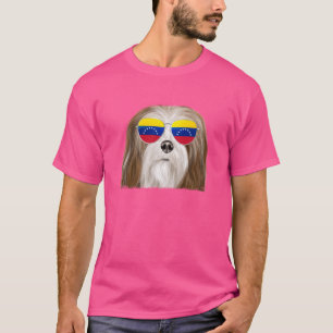Lhasa Apsos Dog Venezuela Sunglasses T-Shirt
