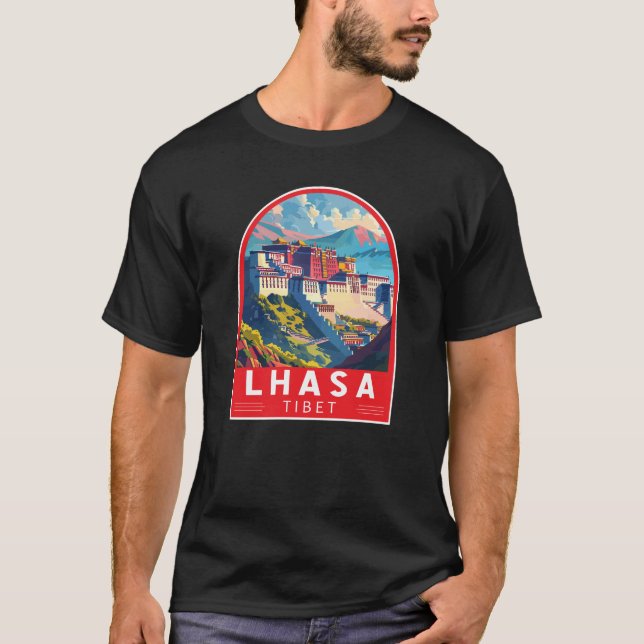 Lhasa Tibet Travel Art Vintage T-Shirt (Front)