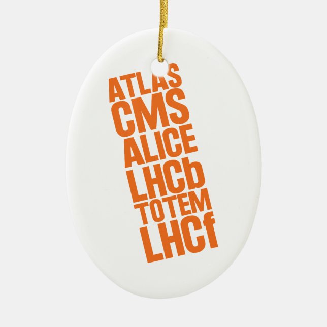 LHC Detectors Ceramic Tree Decoration (Front)
