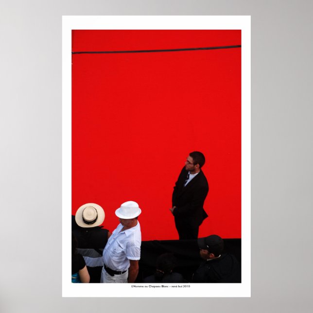 L'Homme au Chapeau Blanc Poster (Front)