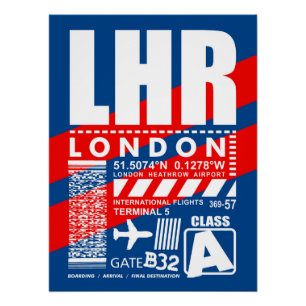 LHR London Airport Poster