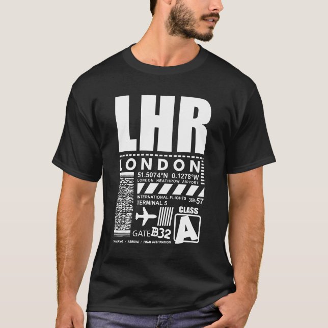 LHR London Heathrow Airport T-Shirt (Front)