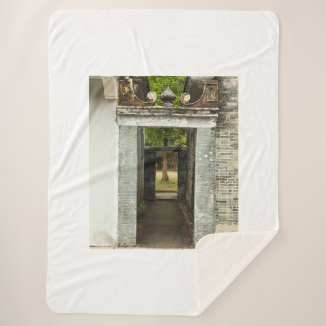 Li Garden Series: Serene Corridor  Sherpa Blanket (Front)