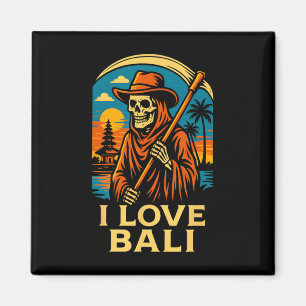 Li Indonesia I Love Li Vintage Womans Surfs Up Magnet