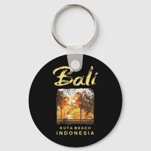 Li Kuta Beach Indonesia Vintage Surfing Men Women Key Ring