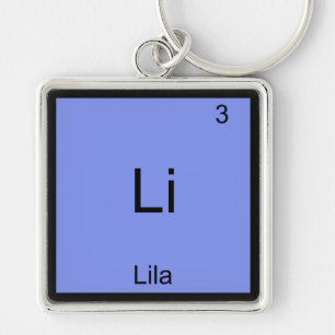 Li - Lila Chemistry Element Symbol Name T-Shirt Key Ring