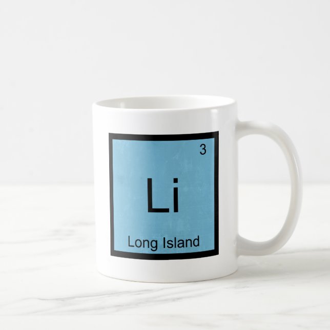 Li - Long Island Funny Chemistry Element Symbol T Coffee Mug (Right)