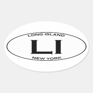 LI - Long Island Oval Logo Sticker