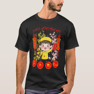 Li Xi Me Please Tet 2023 Cute Cat Kid Boys Chuc Mu T-Shirt