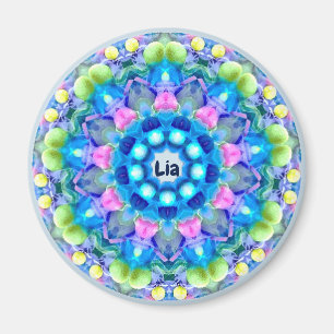 LIA ~ Personalised Easter Pattern Fractal ~ Magnet