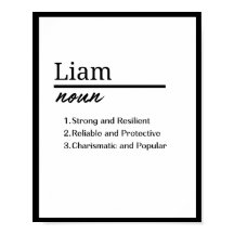 Liam, Boy Personalised Name Definition