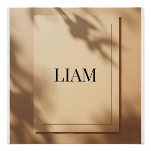 Liam Modern Name Wall Art – Custom Typography Post