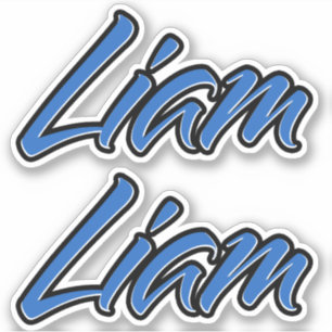 Liam name blue sticker sticker embroiderset